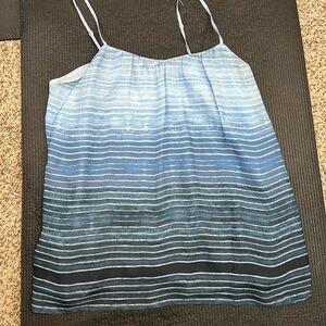 Vince, M, blue striped tank top